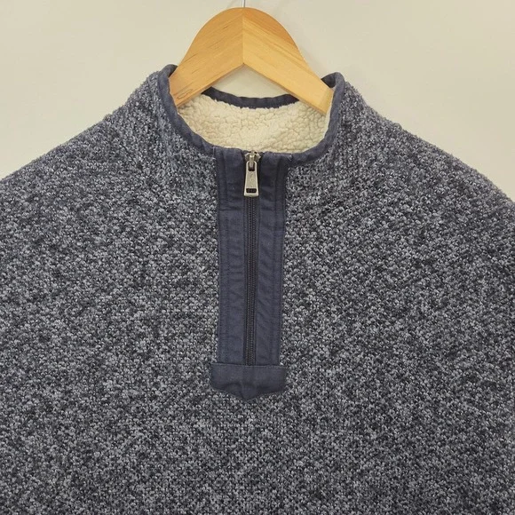 Orvis Classic Collection Sherpa Lined 1/4 Zip Sweater Fleece Mens L Logo Patch - Picture 7 of 15